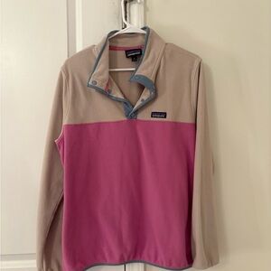 Patagonia Pink and Cream Fleece Jacket